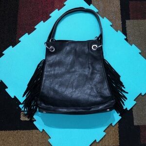 Urban Originals Black Fringe Shoulder Bag